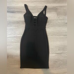 Cute black Nordstroms cocktail dress w/ back and front cutouts